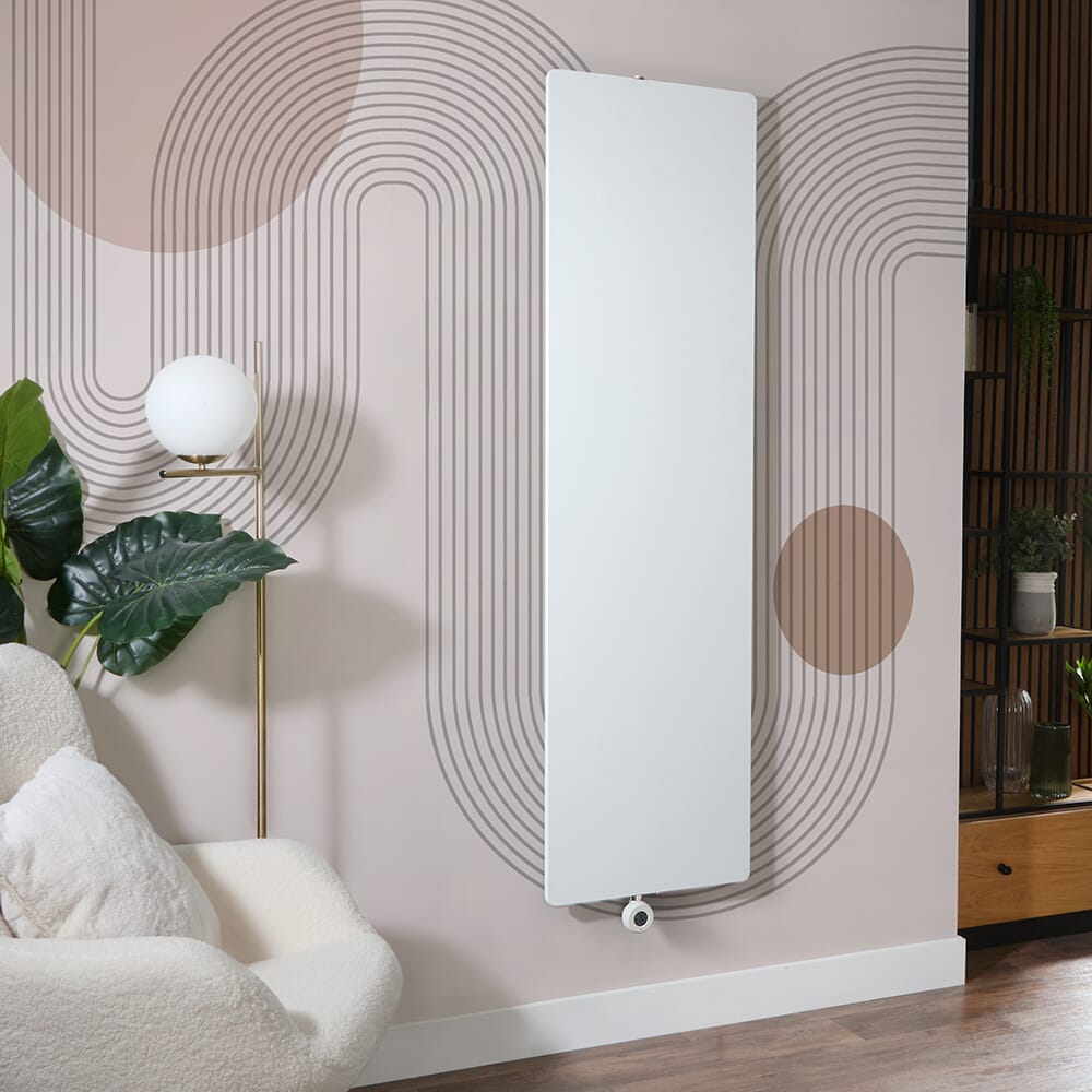 Radiatore Elettrico di Design Bianco da 1800mm - Scelta di Dimensioni ed Elemento Riscaldante Wi-Fi - Opzioni con Presa Elettrica e Cablate - Ria - ECOSO by Hudson Reed