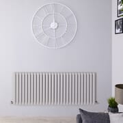 Radiatore di Design Orizzontale Moderno - Pannello Doppio - Grigio Chiaro - 635mm x 1652mm - Revive