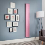 Radiatore Elettrico di Design Verticale Rosa (Camellia Pink) - Scelta di Dimensioni, Termostato e Copri Cavi - Revive - ECOSO by Hudson Reed