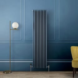 Radiatore a Tre Colonne Verticale Tradizionale - 1800mm - Scelte di Finiture Blu e Dimensioni - Regent