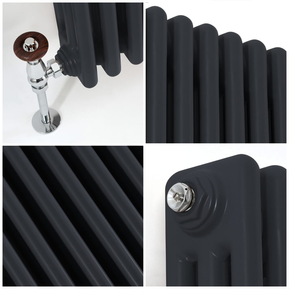 Staffa A Parete Per Radiatore Bagno Nero Attacco Universale - Foto 2