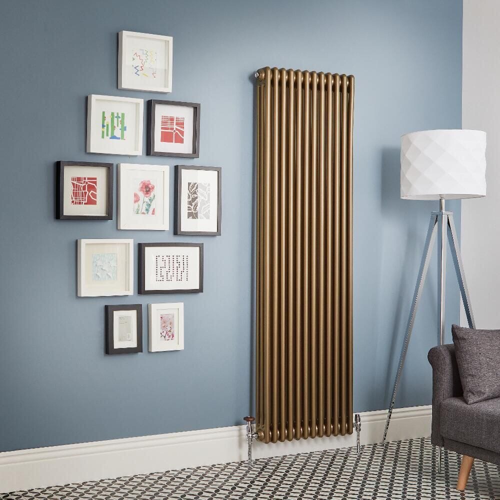 Radiatore di Design Verticale Triplo - Scelta di Colori Metallici e Misure - Regent