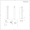 Radiatore di Design Elettrico Verticale - Bianco - 1600mm x 236mm x 56mm  - Elemento Termostatico  800W  - Revive