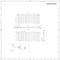 Radiatore di Design Orizzontale Doppio con Attacco Laterale - Bianco - 635mm x 1647mm x 78mm - 2614 Watt - Revive Caldae