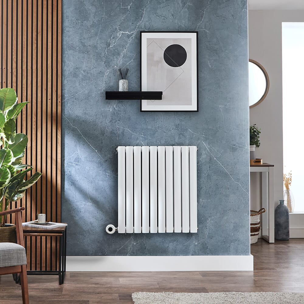 Radiatore Elettrico di Design Orizzontale - Bianco - Scelta di Dimensioni e Termostato Wi-Fi - Opzioni con Presa Elettrica e Cablate - Revive - ECOSO by Hudson Reed