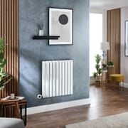 Radiatore Elettrico di Design Orizzontale - Bianco - Scelta di Dimensioni e Termostato Wi-Fi - Opzioni con Presa Elettrica e Cablate - Revive - ECOSO by Hudson Reed