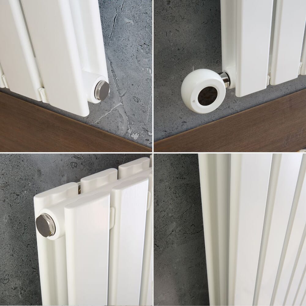 Radiatore Elettrico di Design Orizzontale - Bianco - 635mm Alto - Scelta di Dimensioni e Termostato Wi-Fi - Opzioni con Presa Elettrica o Cablata - Delta - ECOSO by Hudson Reed