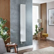 Radiatore Elettrico di Design Verticale - Bianco - Scelta di Dimensioni e Termostato Wi-Fi - Opzione con Presa Elettrica o Cablata - Revive Slim - ECOSO by Hudson Reed