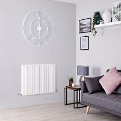 Radiatore di Design Orizzontale Bianco - Colonne Piatte - Sloane
