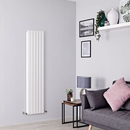 Radiatore di Design Verticale Bianco - Colonne Piatte - Sloane