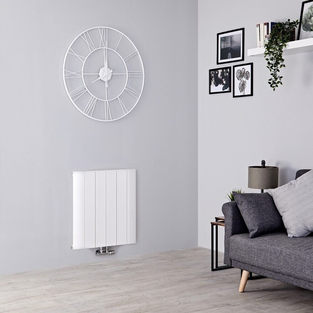 Radiatore di Design Orizzontale - Bianco Opaco - in Alluminio - Aurora