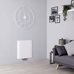 Radiatore di Design Orizzontale - Bianco Opaco - in Alluminio - Aurora