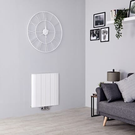 Radiatore di Design Orizzontale - Bianco Opaco - in Alluminio - Aurora