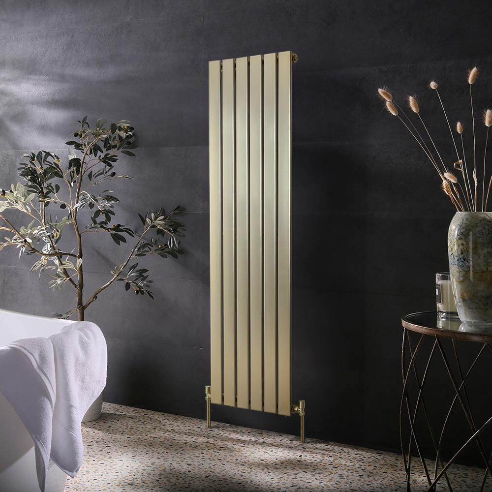 Radiatore Verticale - Piatto - Oro Satinato - 1600 mm x 450 mm (pannello singolo) - Alpha
