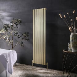 Radiatore Verticale - Piatto - Oro Satinato - 1600 mm x 450 mm (pannello singolo) - Alpha