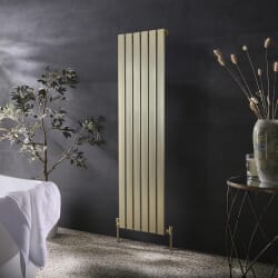 Radiatore Verticale - Piatto - Oro Satinato - 1600 mm x 450 mm (pannello singolo) - Delta