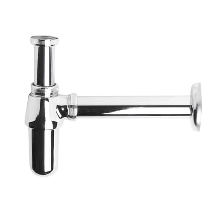 Sifone a Bottiglia per Lavabo in Ottone Cromato