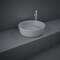 Lavabo da Appoggio Moderno Rotondo - Grigio Opaco - 420mm (Senza Fori per Rubinetteria) - Hudson Reed x RAK Feeling