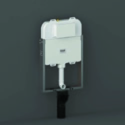 Cassetta di Scarico Incassata Slim da 80mm con Telaio in Metallo per Sanitari Sospesi - Hudson Reed x RAK Ecofix