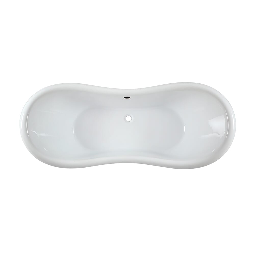 Vasca da Bagno Freestanding a Doppia Estremità Tradizionale - 1750mm x 730mm - Scelta di Finiture Metallizzate e Piedini - Legend