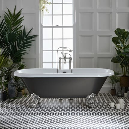 Vasca da Bagno Tradizionale Freestanding - 1795mm x 785mm - Scelta di Finiture Metallizzate e Piedini - Legend