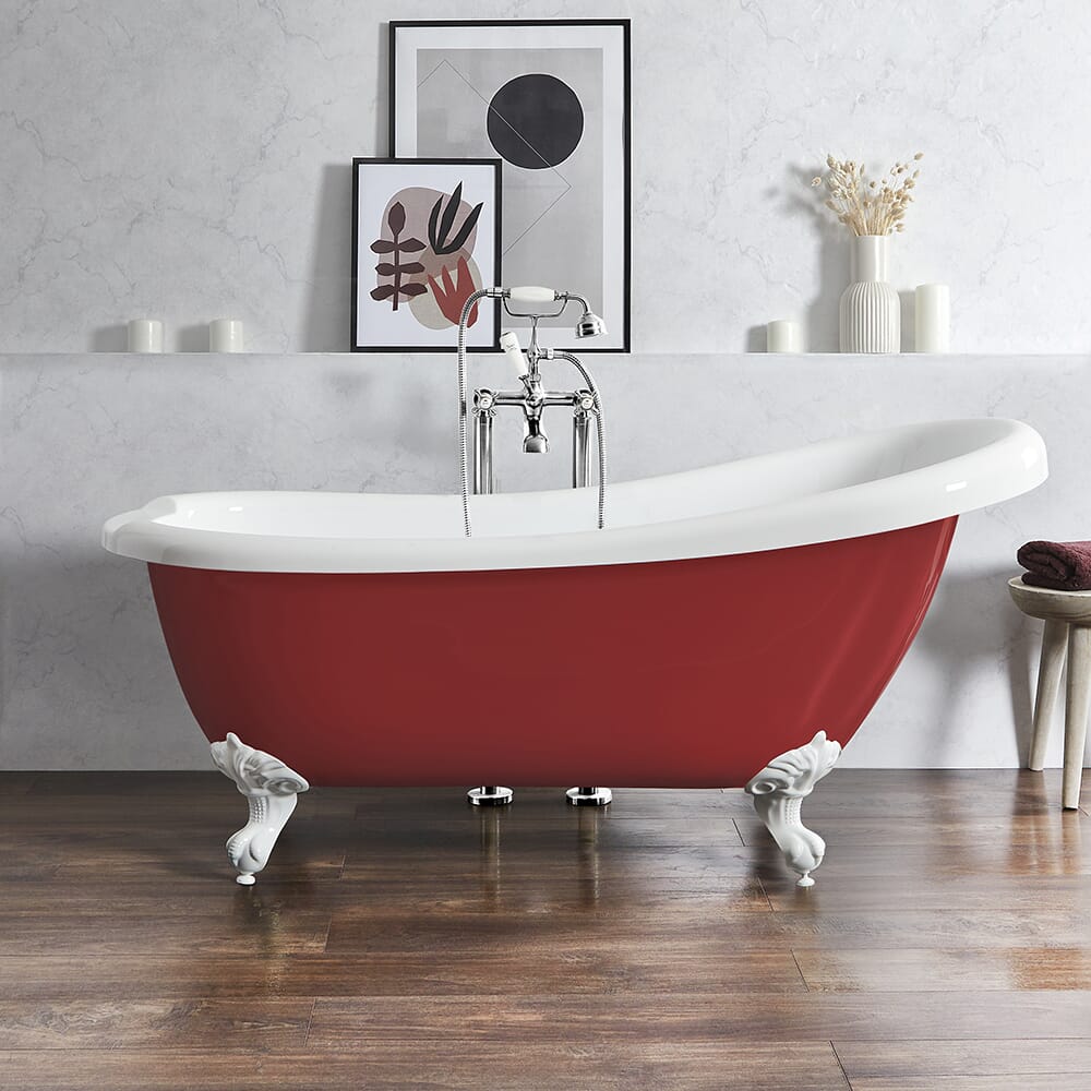 Vasca da Bagno Freestanding Tradizionale - 1710 mm x 740 mm - Scelta della Finitura della Vasca e dei Piedini - Legend