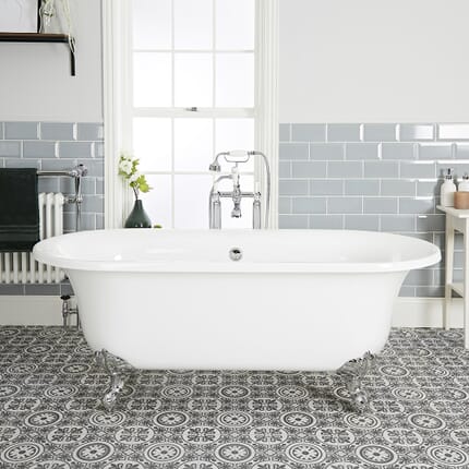 Vasca da Bagno Freestanding Tradizionale Bianca - 1730 x 780mm - Diversi Piedini Disponibili - Richmond