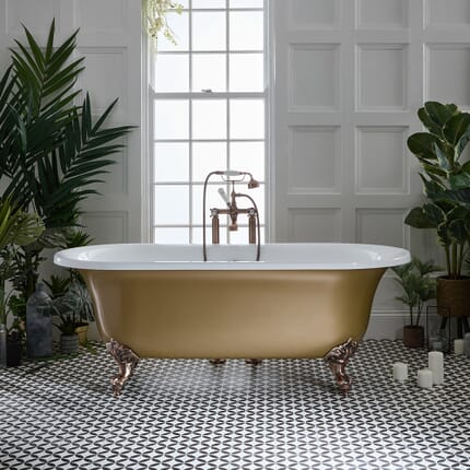 Vasca da Bagno Freestanding Tradizionale - 1730mm x 780mm - Scelta di Finiture Metallizzate e Piedini - Richmond