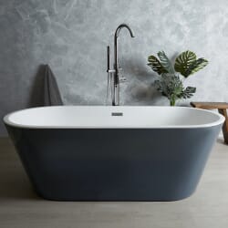 Vasca da Bagno Centro Stanza Moderna 1695mm x 750mm Colore Grigio Pietra - Witton