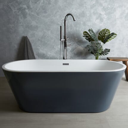 Vasca da Bagno Centro Stanza Moderna 1695mm x 750mm Colore Grigio Pietra  - Witton