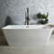 Vasca da Bagno Centro Stanza Quadrata Moderna - Bianca – 1615mm x 720mm – Scelta di Finitura Troppopieno – Sandford