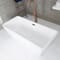 Vasca da Bagno Centro Stanza Quadrata Moderna - Bianca – 1615mm x 720mm – Scelta di Finitura Troppopieno – Sandford