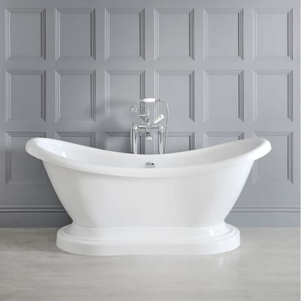 Vasca in Acrilico Centro Stanza Freestanding Moderna 1750x730mm con Basamento - Ryther