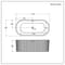 Vasca da Bagno Freestanding Moderna a Doppia Estremità - Design Scanalato - 1700mm x 800mm - Scelta di Finiture per Troppopieno - Florence