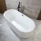 Vasca da Bagno Freestanding Moderna a Doppia Estremità - Design Scanalato - 1700mm x 800mm - Scelta di Finiture per Troppopieno - Florence