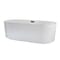 Vasca da Bagno Freestanding Moderna a Doppia Estremità con Bordo Scanalato - 1700mm x 800mm - Scelta di Finiture per Troppopieno - Florence