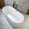 Vasca da Bagno Freestanding Moderna a Doppia Estremità con Bordo Scanalato - 1700mm x 800mm - Scelta di Finiture per Troppopieno - Florence