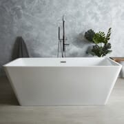 Vasca da Bagno Freestanding Moderna Quadrata a Doppia Estremità - Scelta di Dimensioni e Finitura del Troppopieno - Sandford