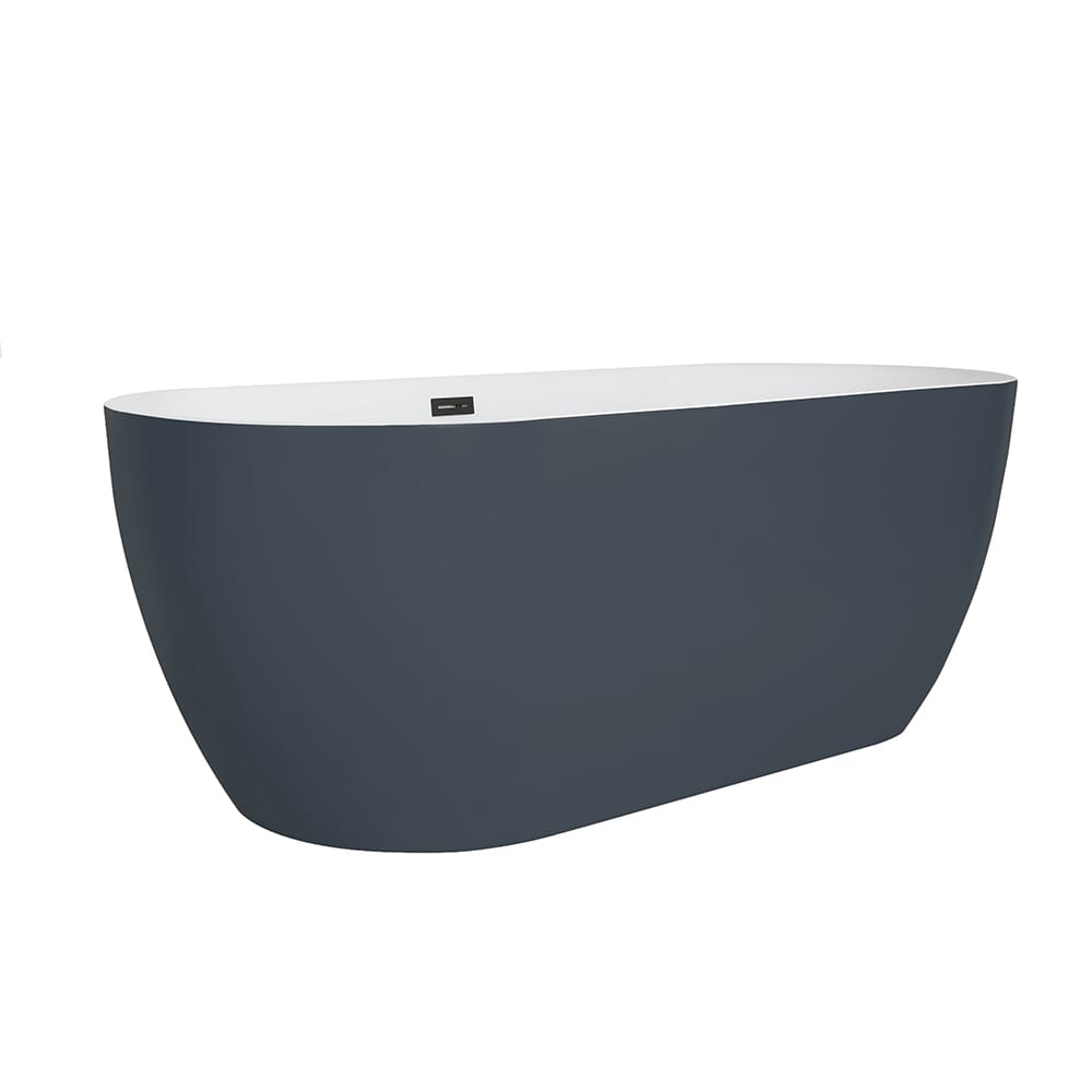 Vasca da Bagno Freestanding Moderna Ovale a Doppia Estremità - Disponibile in Diverse Finiture e Dimensioni - Otterton