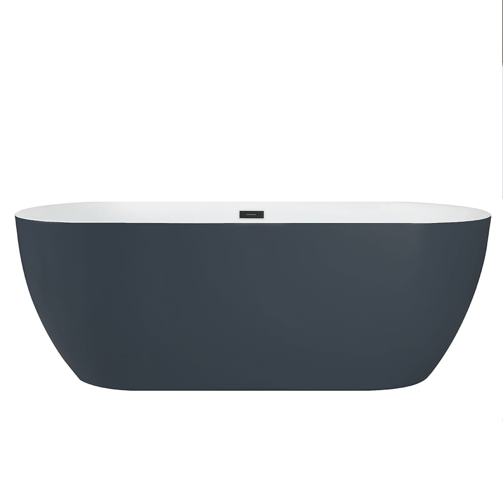 Vasca da Bagno Freestanding Moderna Ovale a Doppia Estremità - Disponibile in Diverse Finiture e Dimensioni - Otterton