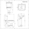 Set Bagno Completo di Lavabo Monoforo su Colonna in Stile Classico Completo di Sanitario e Cassetta in Ceramica Bianca e Copriwater - Regent