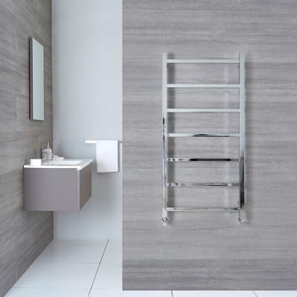 Scaldasalviette Verticale Moderno - Cromato - 1200mm x 600mm - Select