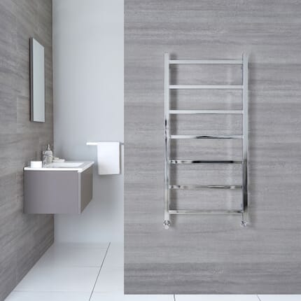 Scaldasalviette Verticale Moderno - Cromato - 1200mm x 600mm - Select