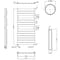 Scaldasalviette di Design Antracite con Pannelli Piatti - 1213 x 500mm - Lustro