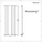 Radiatore di Design Verticale Moderno - Pannello Singolo - Antracite - 1800mm x 499mm - Revive