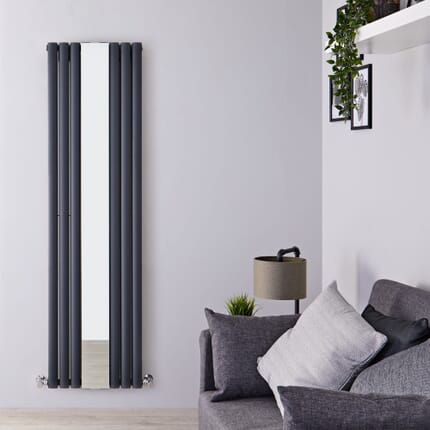 Radiatore di Design Verticale Moderno - Pannello Doppio - Antracite - 1800mm x 499mm - Revive