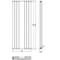 Radiatore di Design Verticale Moderno - Pannello Doppio - Antracite - 1800mm x 499mm - Revive
