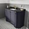 Mobile da Bagno Tradizionale Angolare con Piano in Marmo Nero 1020mm - Scelta della Finitura e del Lavabo - Old London