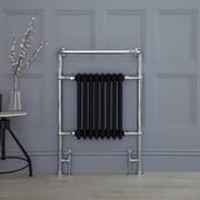 Scaldasalviette di Design Tradizionale - Termoarredo Bagno Nero - 960 x 675mm -  680W- Elizabeth