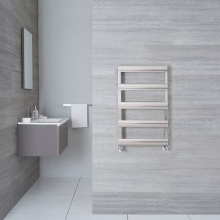 Scaldasalviette Piatto Moderno - Cromato - 790mm x 500mm - Gradus